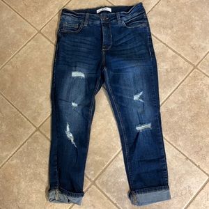Distressed Capri Jeans, size 10